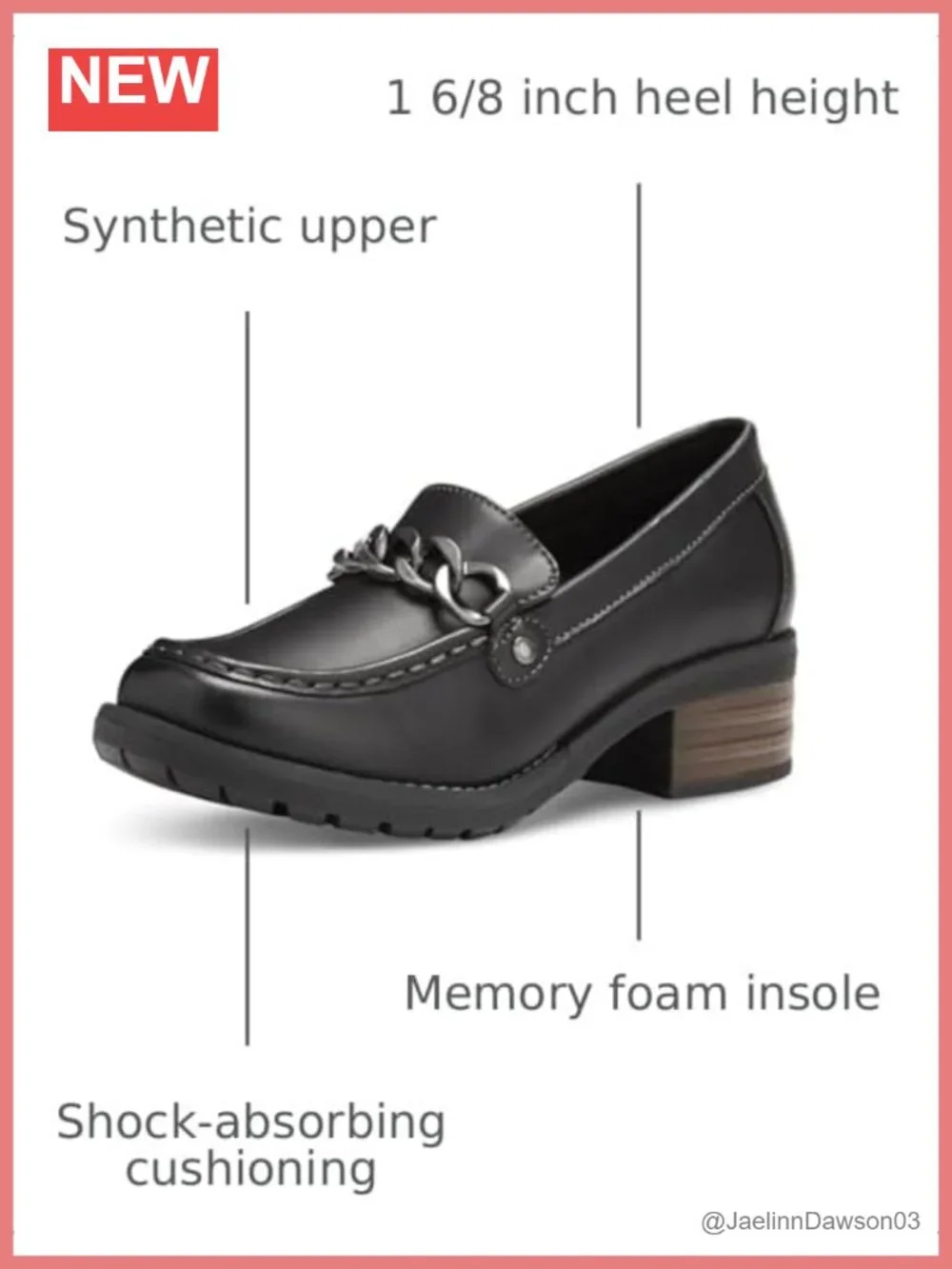 Women's Nora Moc Toe Loafers Memory Foam Slip-Ons Block Heel